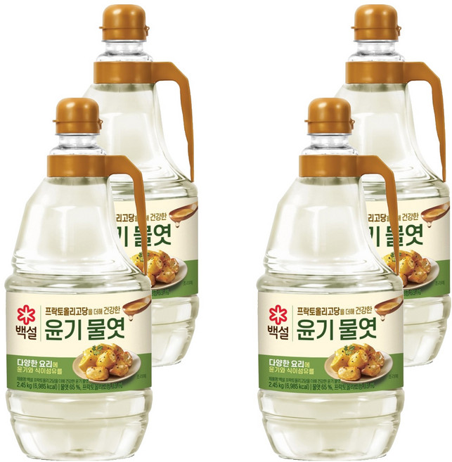 백설 윤기 물엿, 4개, 2.45kg