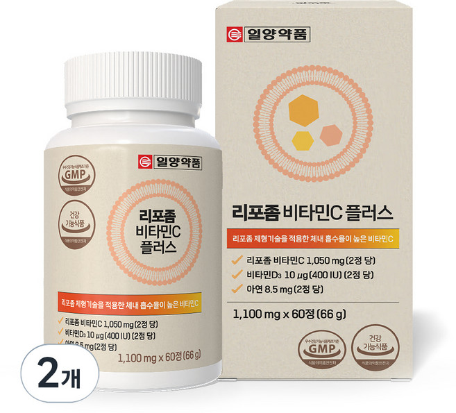 일양약품 리포좀 비타민C 플러스, 60정, 2개