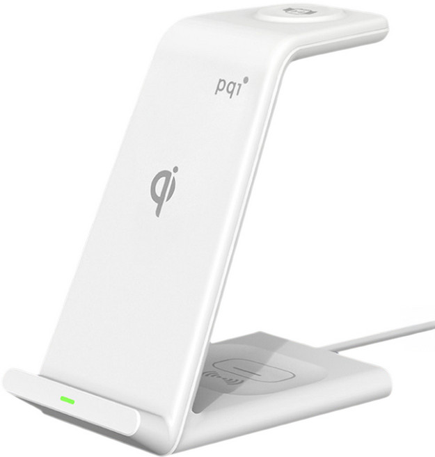 pqi 勁永 三合一無線充電器, 白色, 1個