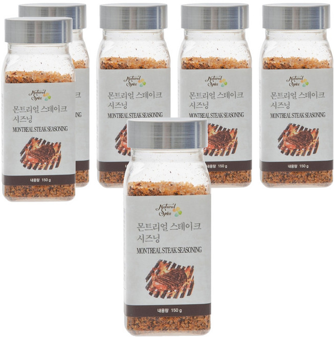 내츄럴스파이스 몬트리얼 스테이크 시즈닝, 150g, 6개