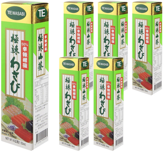 展群 TE 極辣山葵醬, 43g, 6條