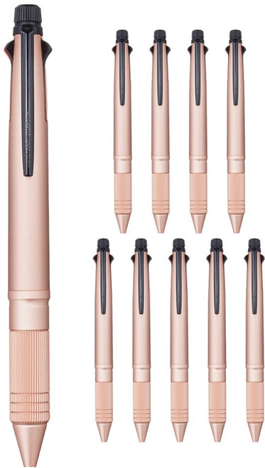 Uni 三菱 JETSTREAM Metal 4&1 多功能筆 MSXE5-2000A-0.5mm, 10個, 玫瑰金