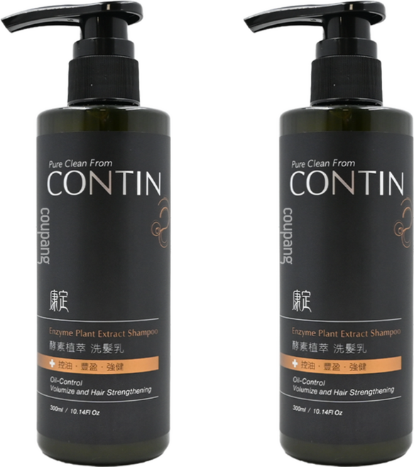 CONTIN 康定 酵素植萃洗髮乳, 2瓶, 300ml