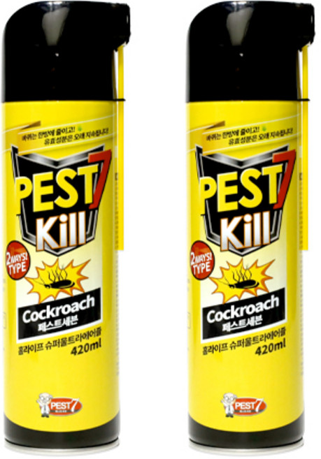 페스트세븐 홈라이프 슈퍼 울트라 에어졸, 420ml, 2개