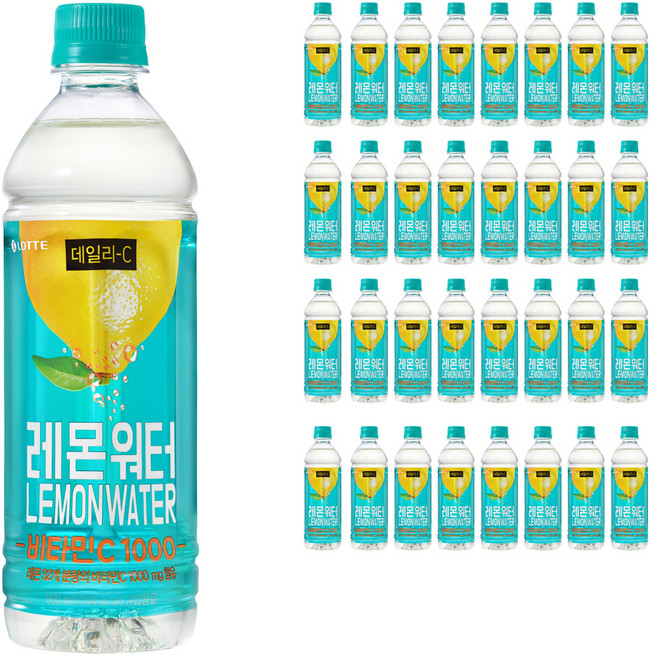 데일리씨 롯데칠성음료 레몬워터, 48개, 500ml