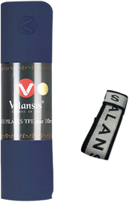 밸런시스 TPE 요가 매트 + 스트랩, 네이비, 1세트