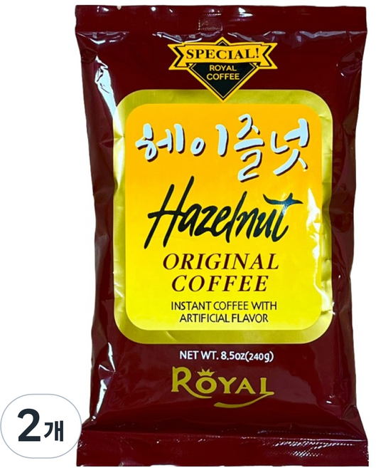 로얄 헤이즐넛향 인스턴트 커피, 240g, 2개