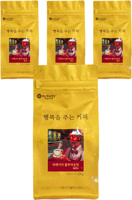 맥널티커피 자메이카 블루마운틴 블렌드 분쇄 원두, 226g, 4개, 핸드드립