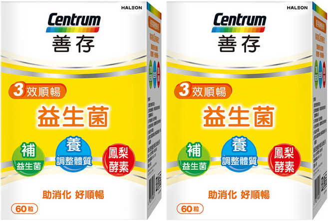 Centrum 善存 三效順暢益生菌, 60顆, 0.6g, 2盒