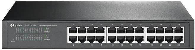 tp-link 24埠 Gigabit 桌上型/機架裝載型商用交換器, 1個, TL-SG1024D v11