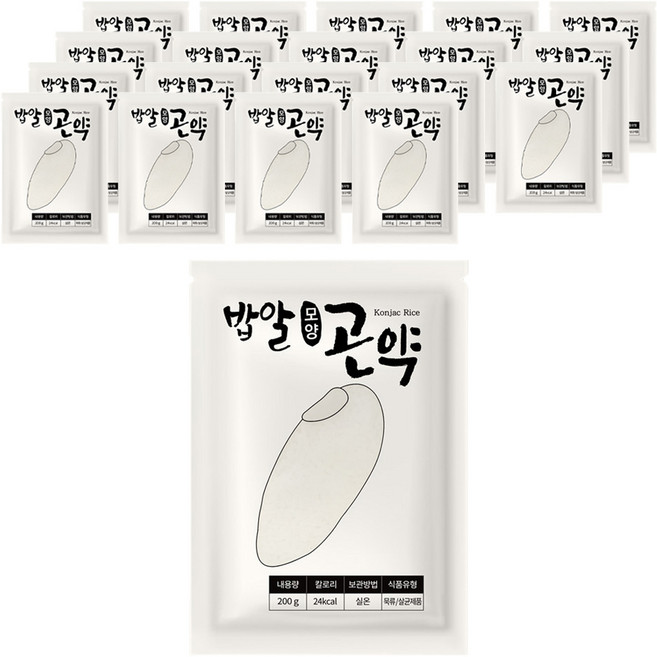 글로델 밥알 모양 곤약, 200g, 20개