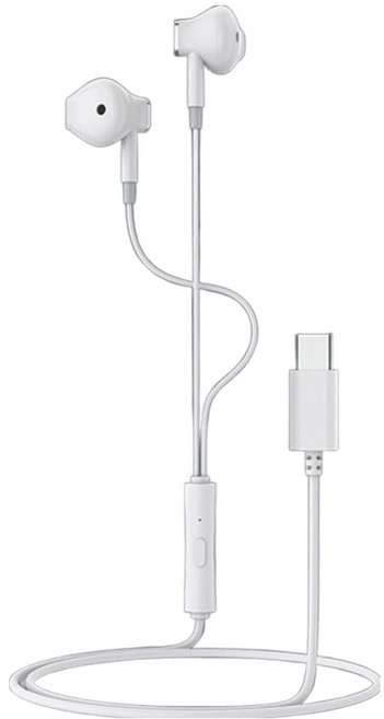 Celebrat D12 TYPE-C 耳塞式耳機 舒適配戴 入耳式設計 14.2mm驅動單元, 白色