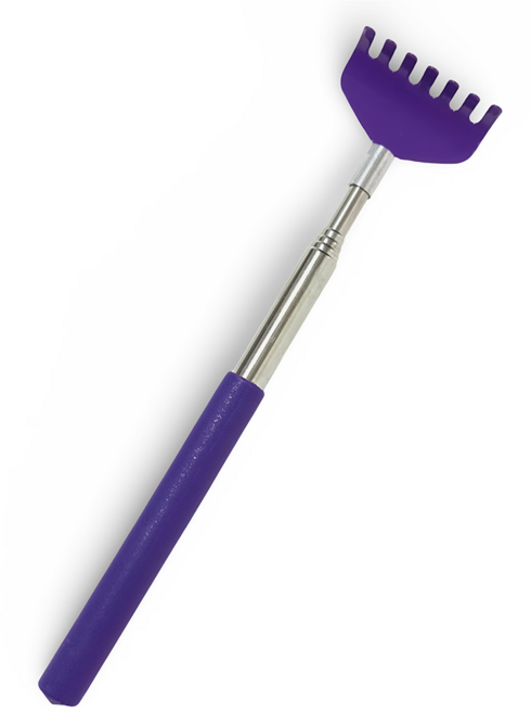 루이노리브 컬러 길이조절 휴대용 등긁개, 퍼플, 1개