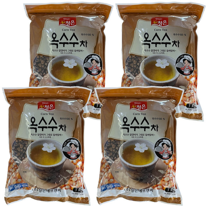 청은에프엔비 옥수수차, 1kg, 1개입, 4개