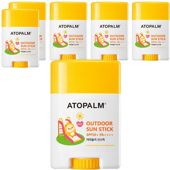 아토팜 유아용 야외놀이 선스틱 SPF50+ PA++++, 21g, 6개