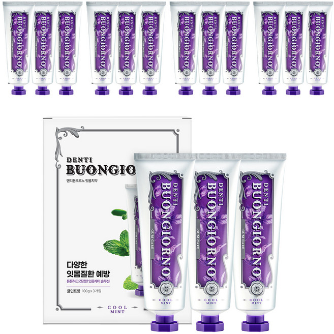 덴티본조르노 허니민트향 잇몸치약, 100g, 15개