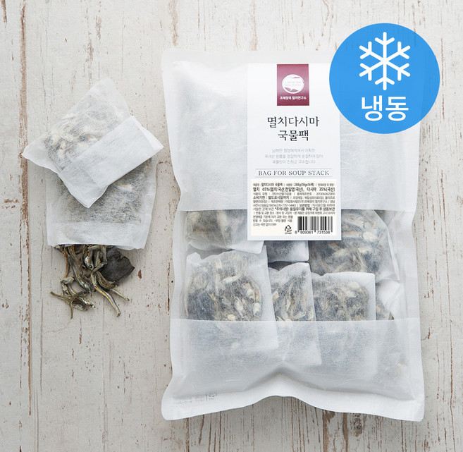 조혜정의멸치연구소 삼천포멸치 다시마국물팩 (냉동), 18g, 16개입, 1개