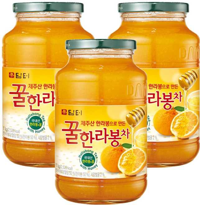 담터 꿀한라봉 액상차, 1kg, 3개
