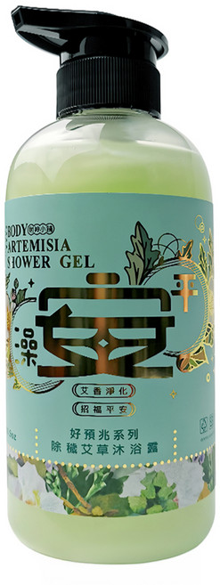 財神小舖 澡平安 除穢艾草沐浴露, 500ml, 1瓶