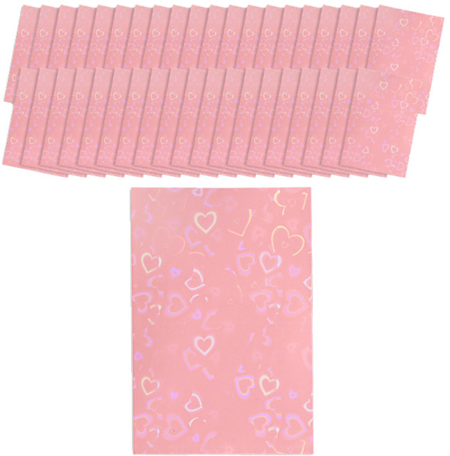 투영디자인 파스텔 컬러 슬리브, 핑크, 40개