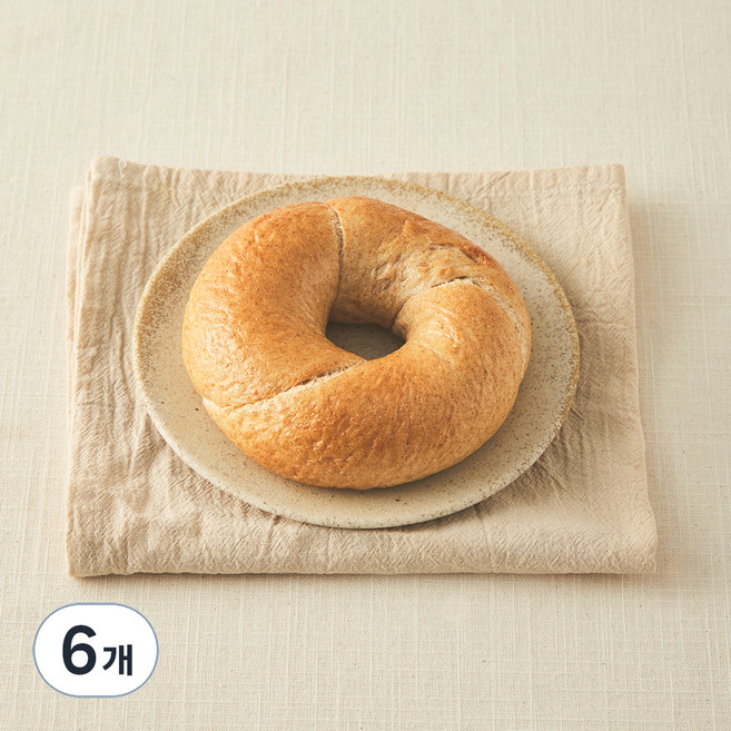 훕훕베이글 유기농 인증 통밀 베이글, 115g, 1개입, 6개