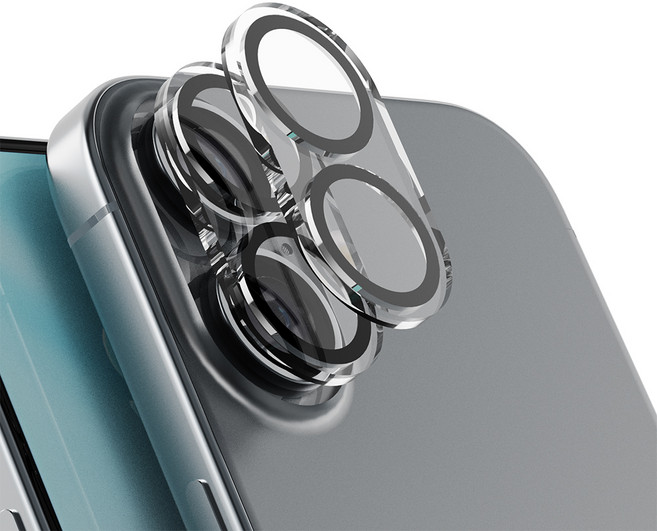 누아트 빛번짐 차단 후면 카메라 렌즈 강화유리 보호필름 2p, 1세트