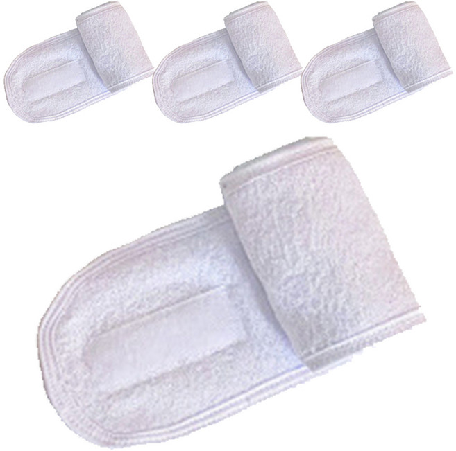 클레어라 남여공용 찍찍이 세안밴드, 화이트, 4개