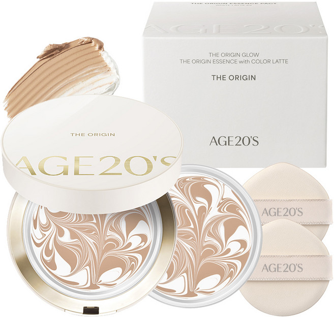 에이지투웨니스 디오리진 에센스 팩트 본품 12.5g + 리필 12.5g, 21호화이트라떼, 1개