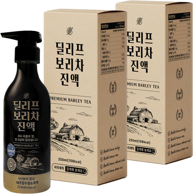 딜리프 보리차 진액, 2개, 250ml