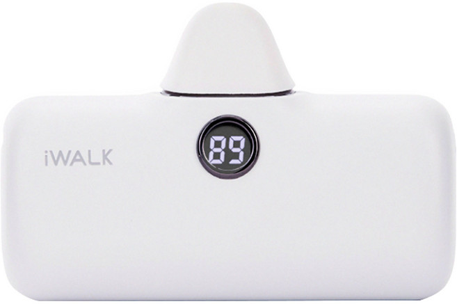 Iwalk Battery 第五代 Lightning Pro快充直插式行動電源 數碼顯示, DBL5000PL, 白色