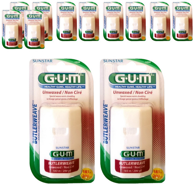 검 위브 언왁스 치실 1040, 12개, 1개입