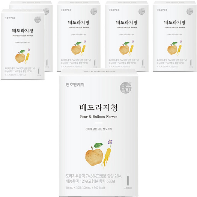 Haru Hwalyeok Cheonho&Care Baedora桔梗茶, 300ml, 6盒
