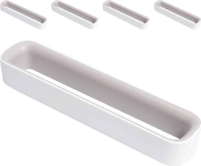 리빙홈디테일 홈 접착식 슬리퍼 걸이 거치대, 화이트, 5개