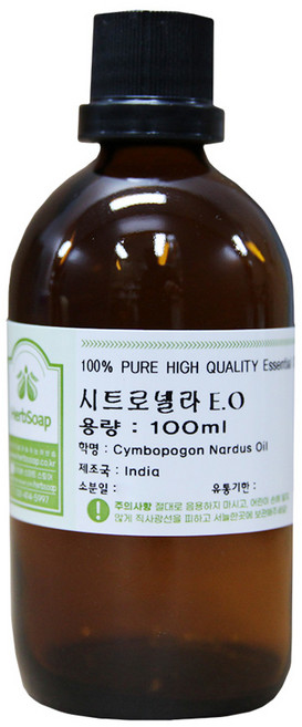 허브솝 시트로넬라 에센셜 오일, 1개, 100ml
