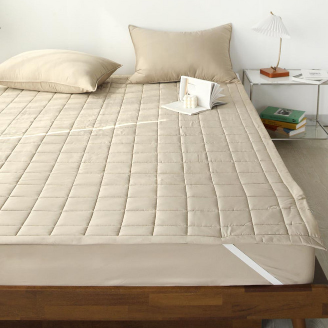 아망떼 드림웰 알러지케어 방수 침대 패드, 모카베이지