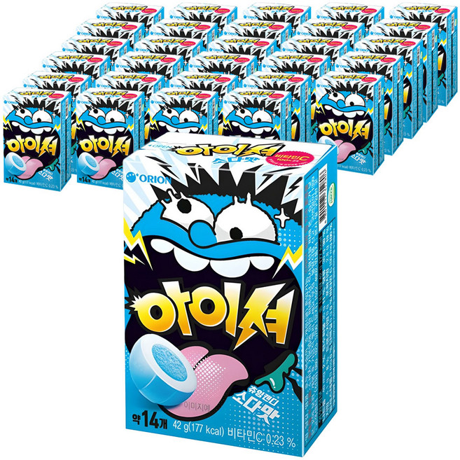 오리온 아이셔캔디 소다맛, 42g, 30개