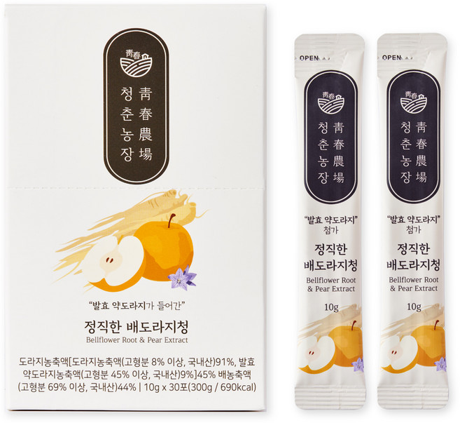 청춘농장 정직한 배도라지청, 300g, 1개
