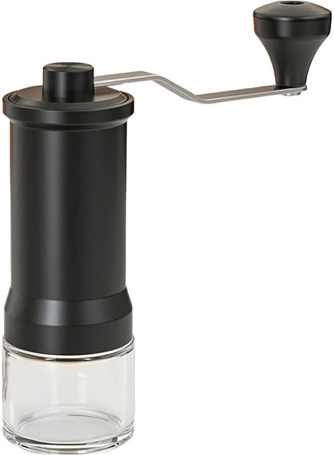 Cooksy 家用小型咖啡研磨機 咖啡豆手磨機 手磨豆機/磨粉機 16.5 x 9 x 6.3cm, 黑色, 1個