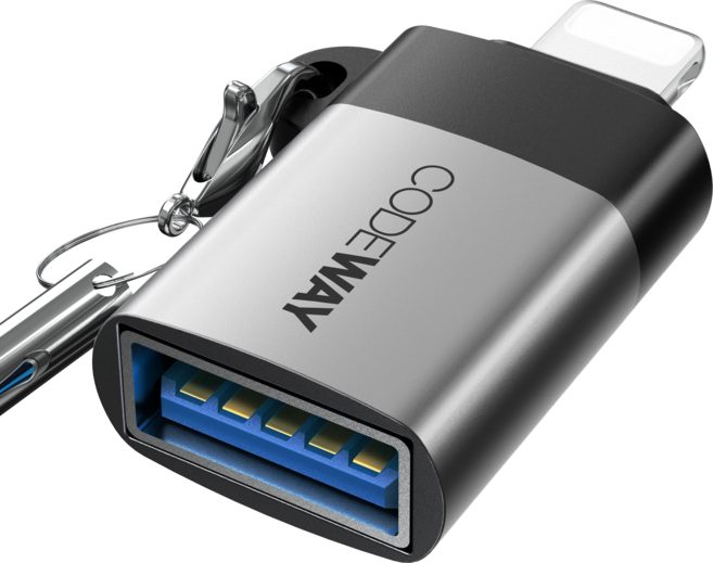 코드웨이 USB A otg 변환젠더 C타입, OTG-A-to-8pin, 1개