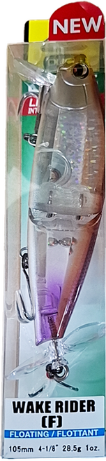DUEL L-BASS WAKE RIDER (F) 105F 雙節 特殊反光專利 路亞假餌 105mm, F1247-HWS, 28.5g, 1個
