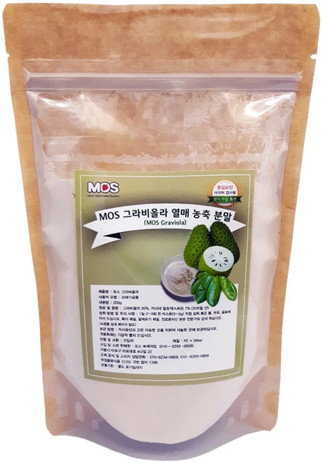 MOS 그라비올라 열매 농축 분말, 1개, 210g - 쿠팡
