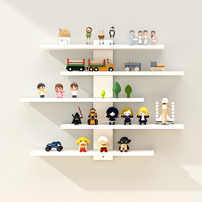 로커스 벽걸이 인형 정리함 진열장 피규어 장식장, 화이트, 1개