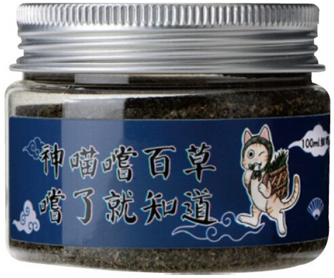 神喵嚐百草 細切貓草, 頂級細切貓草, 100ml, 1罐