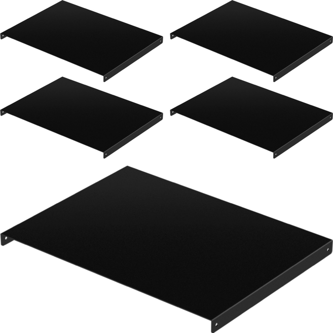 KI WISH 居家生活 35cm平面置物板 加強局部荷重 台灣製造, 黑色, 5個