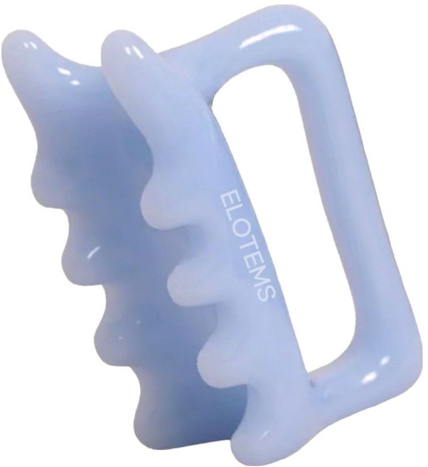 엘로템즈 두피 지압 바디 마사지 괄사, 1개, 블루