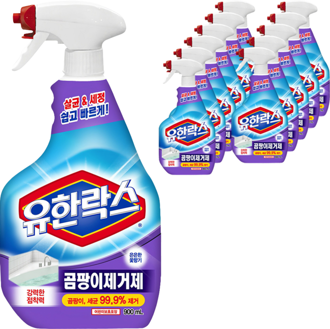 유한락스 곰팡이제거제, 900ml, 12개