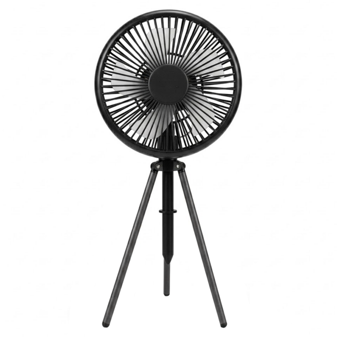 Kinyo 充電風扇 附USB充電線 + 腳架 180 x 130 x 410mm 495g, UF-7051, 灰色