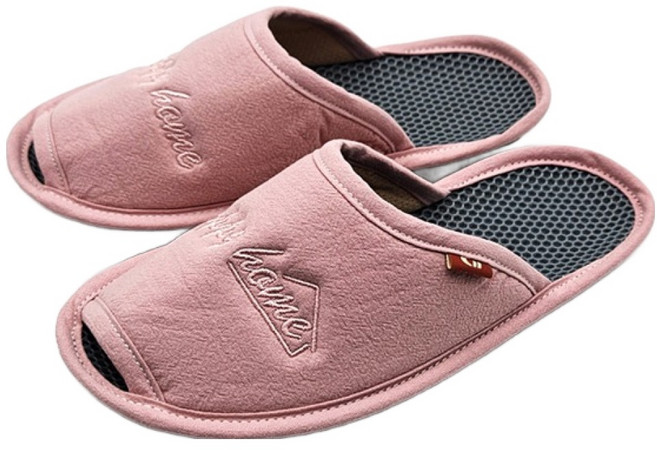 쿠션마루 해피홈 쿠션 실내화, 핑크, 1개
