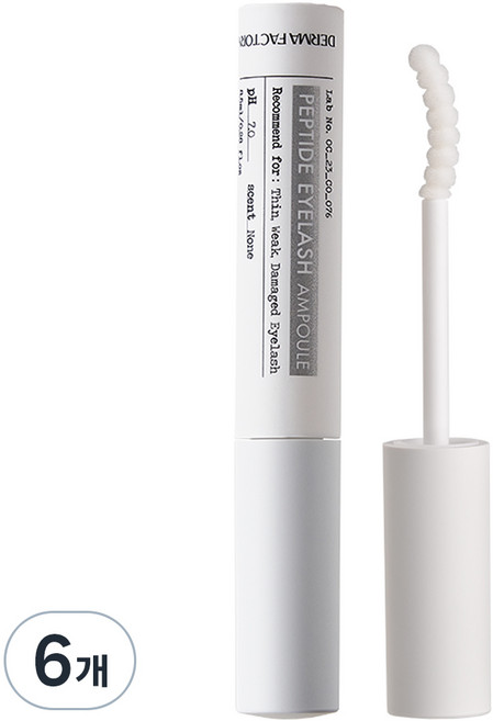 더마팩토리 펩타이드 아이래쉬 앰플 영양제, 8.5ml, 6개