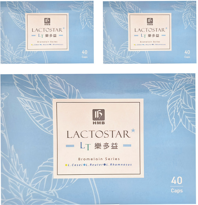 HMB 弘茂 樂多益優菌膠囊, 40顆, 400mg, 3盒